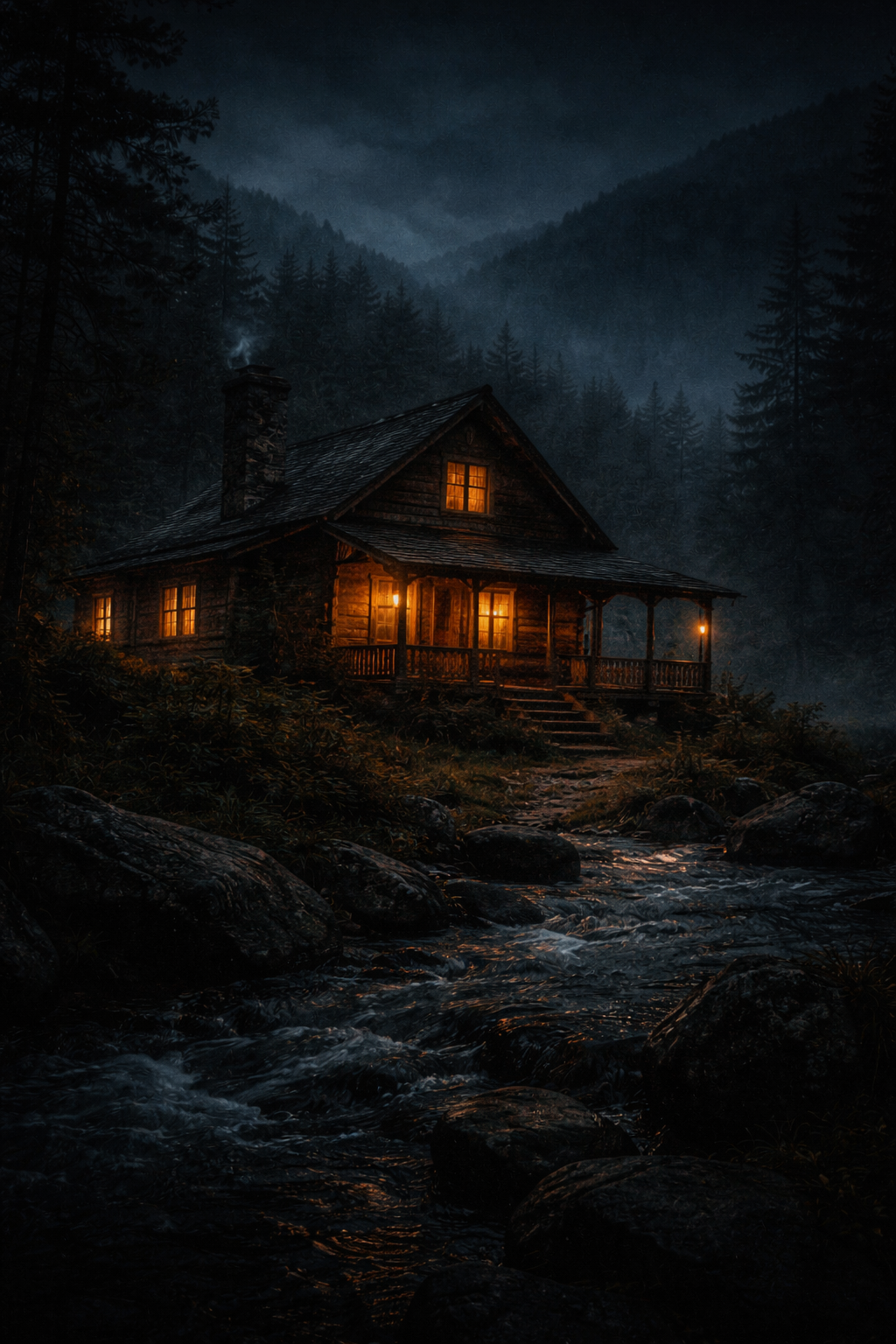 Blue Ridge ghost tour at night