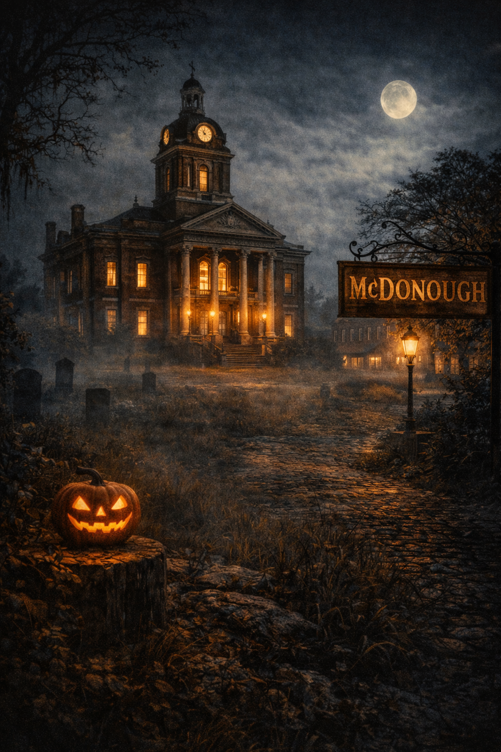 McDonough ghost tour at night